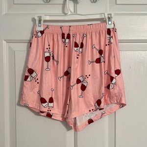 Wine down pajama shorts